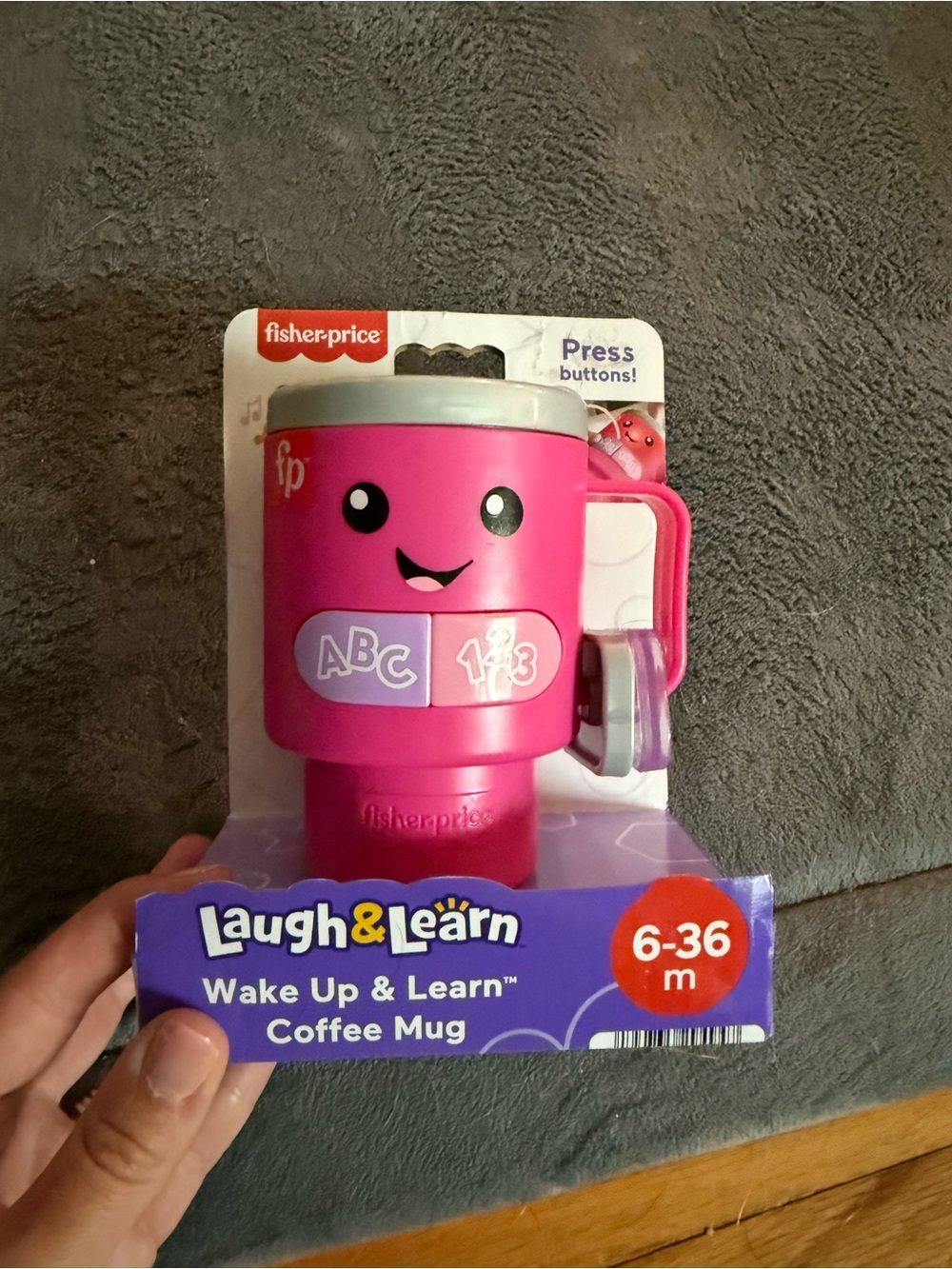 Brand New Fisher-Price Laugh & Learn Pink Wake Up & Learn Coffee Mug
